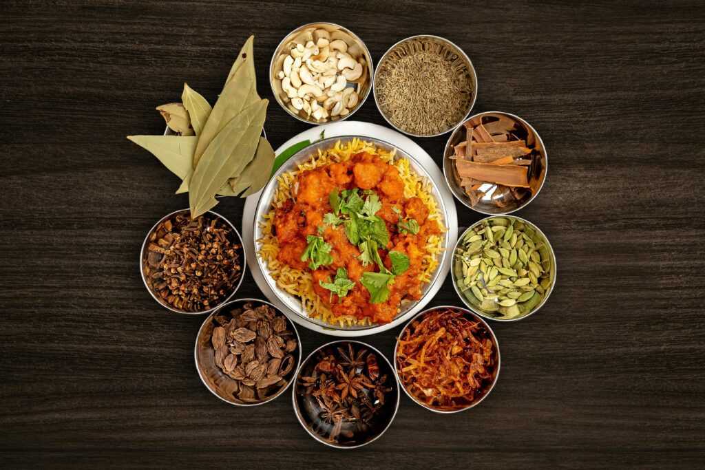 Indian Curry Served in a Restaurant